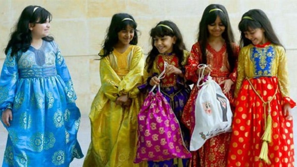 احتفاء الاطفال بالقرقيعان