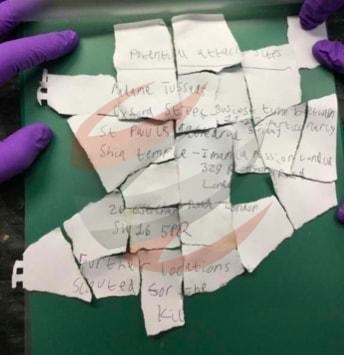 أحد الخطط التي مزقها